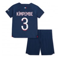 Paris Saint-Germain Presnel Kimpembe #3 Domáci Detský futbalový dres 2023-24 Krátky Rukáv (+ trenírky)